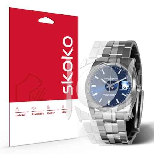 skoko [2 Pack] Full Body Protective Film Compatible with Rolex Oyster Perpetual Date 34mm, Transparent Clear Skin, Full Protector, Anti Scartch, Strong Durability