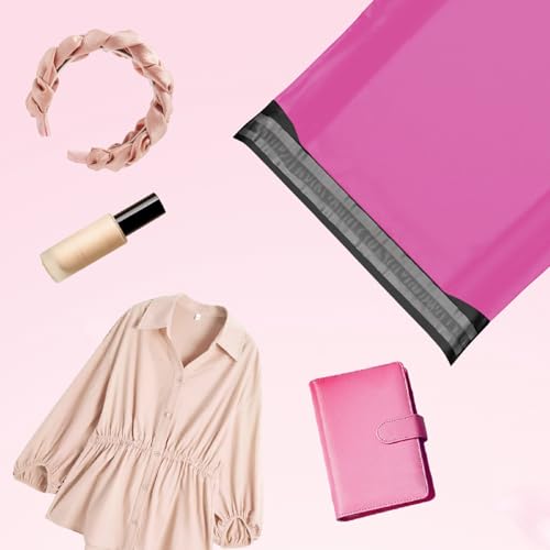 Pink Poly Mailers 14.5X19 100 Pack, Strong Adhesive Shipping Envelopes for Clothing/Shirt, Poly Bags for Small Businesses, Waterproof Mailing for Shipping, Packages Bags