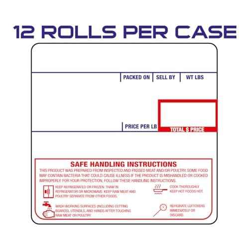 CEPRICO - C?S 8040 Scale Labels | 12 Rolls for C?S Scales | C?S lst-8040 Printing Scale Label | Quality for C?S Digital Scale | UPC Safe Handling | C?S lp 1000 | 58 x 60 mm | 500 Labels for Scales