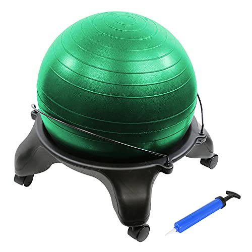 CanDo Green Adult Size Ball Stool Chair without Back Support