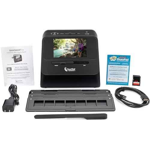 ClearClick QuickConvert 2.0 Photo, Slide, and Negative Scanner - Scan 4x6 Photos & 35mm, 110, 126 Film - No Computer Required - 22 MegaPixels