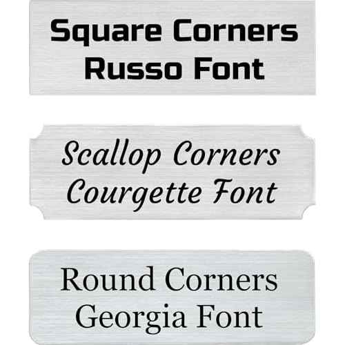 1x3 Personalized, Custom Engraved Name Plate Plaque, Gold or Silver Flexi-Brass Metallic Finish with Adhesive Backing, (Silver)