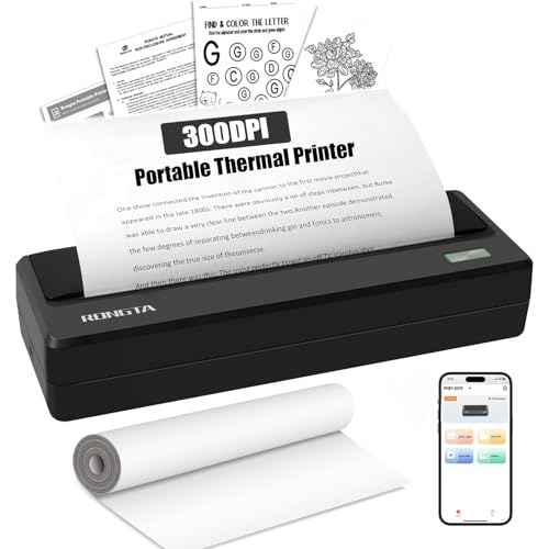 Portable Printer Wireless, Bluetooth WiFi Printers for Home Use, Small Inkless Thermal Printer for Travel, Supports 8.5" x 11" US Letter&A4 Size, Compatible with Android iOS Phone Laptop (Dark Grey)