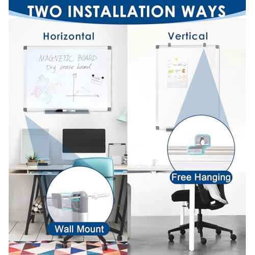 36" x 12" Magnetic White Board, Long Whiteboard Wall Hanging Vertical Board, to-do List Narrow Mini Small Portable Dry Erase Board for Walls
