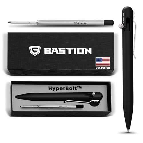 BASTION¢ç Luxury Bolt Action Pen, Durable Professional Ballpoint Pen with Fine Tip, EDC Pen, Ink Refillable Pen for Birthday Gift, Travel Pen for School and Work