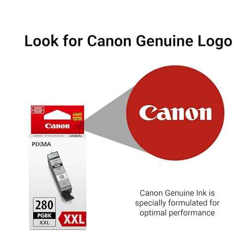 Canon PGI-280XXL Genuine Pigment Black Ink Tank, Compatible with TR8520, TS9120,TS8120, TS6120, TS9521C/a, TS9520/a, TS8220, TS6220, TS8320, TS6320, TS702/a, and TR8620/a Series Printers
