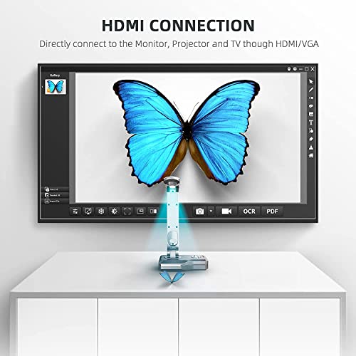 JOYUSING V508 8MP Document Camera with HDMI/USB/VGA, Auto Focus, LED Light for Teaching & Distance Learning