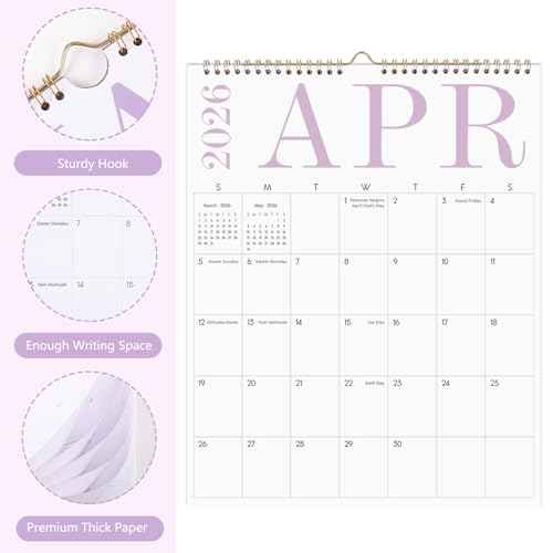 Wall Calendar 2025-2027, Aesthetic Large Wall Calendar -14" x 11" - 22 Monthly Calendar Runs from September 2025 Until June 2027, 2026 Calendar for Office, Home and School