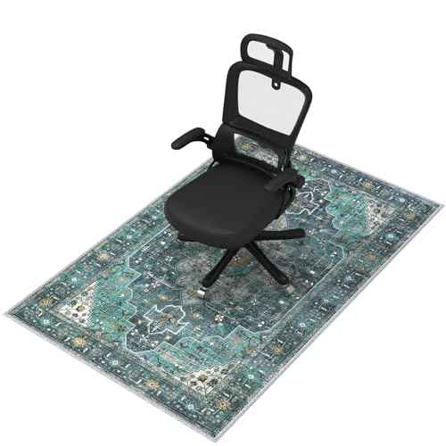 Floor Mat for Office Chair, 35"x47" Hardwood & Tile, Anti-Slip Rolling Chair Mat, Durable Home & Office Floor Protector, Non-Slip and Easy to Clean, Machine Washable