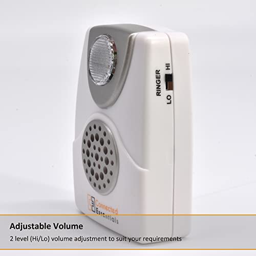 Telephone Ringer Amplifier with Flashing Light for Landline Phones and BT Digital Voice, Wall Mountable, up to 105dB - CEA-40 by Connected Essentials