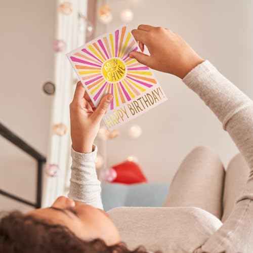 Sweetzer & Orange Birthday Card with Envelope, 5x7, Single Fun Happy Birthday Card for Men, Women, Friends & Family ? Message Written Inside - Unique Individual Cardstock & Keepsake Gift