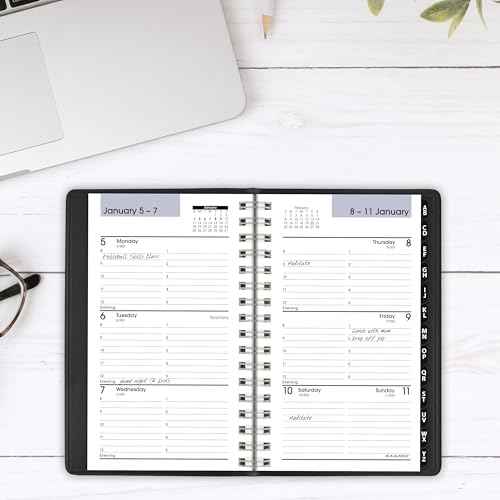 AT-A-GLANCE 2026 Planner, Weekly, 3-1/2 x 6", Pocket Size, Hourly, DayMinder, Black (G2500026)