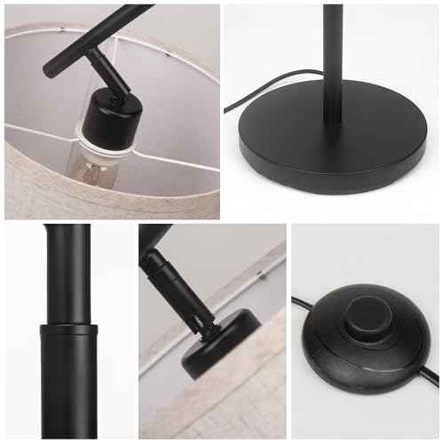 Arc Floor Lamp,Modern Floor Lamp,62'' Standing Lamp with Foot Switch,Tall Floor Lamps for Living Room,Bedroom,Office,360¡Æ Adjustable Light Shade (Black)