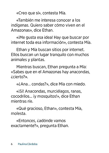 Spanish Level 1 Reader Escapa del Amazonas with Audio | Educational Kids Book