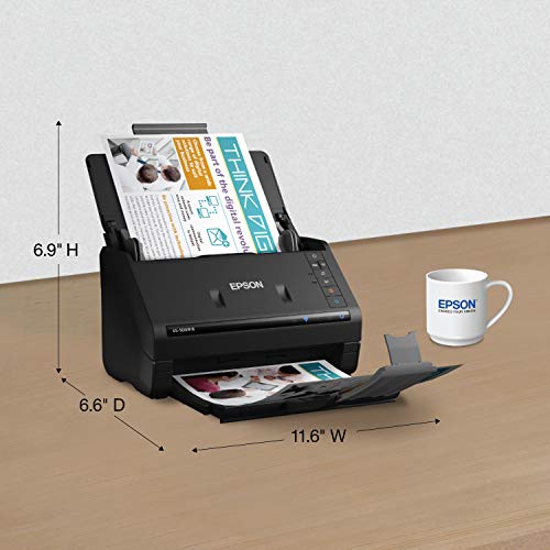 Epson ES-500W II Wireless Color Duplex Document Scanner - Fast ADF, OCR, Cloud Compatible