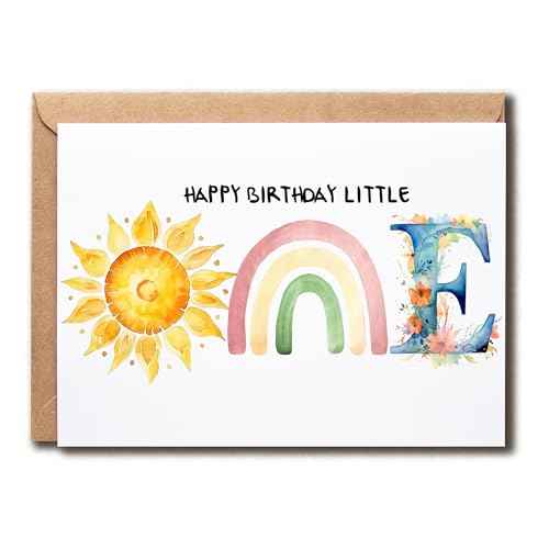Happy Birthday Little One - Happy 1st Birthday Card - first birthday card - 1st birthday card - Baby birthday card - Cards for boys and girls