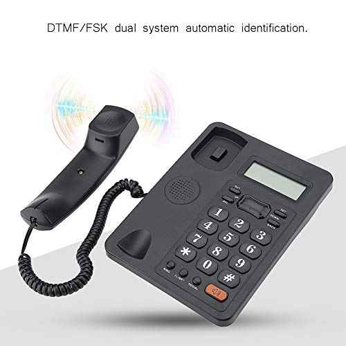 lINE Desk Telephone with Caller ID Display, for Home and Office, Black
