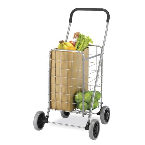 Whitmor Utility Shopping Cart - Durable Folding Design for Easy Storage, Model Number: 6250-4997-2-SIOC