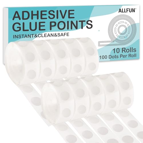 1000 Pieces Double Sided Glue Dots for Balloons & Crafts - Transparent Sticky Adhesive
