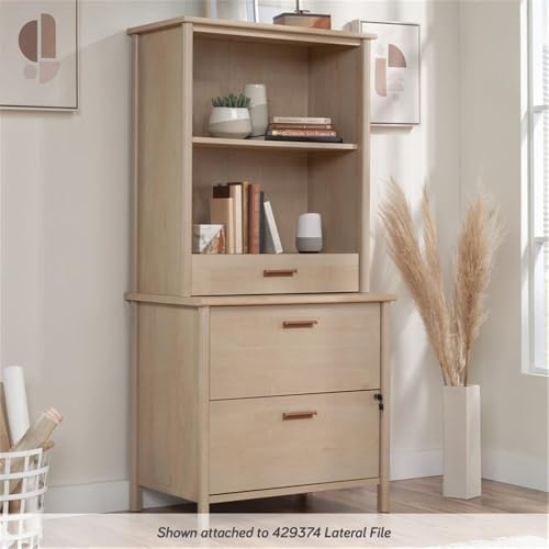 Sauder Whitaker Point Maple Engineered Wood Library Hutch