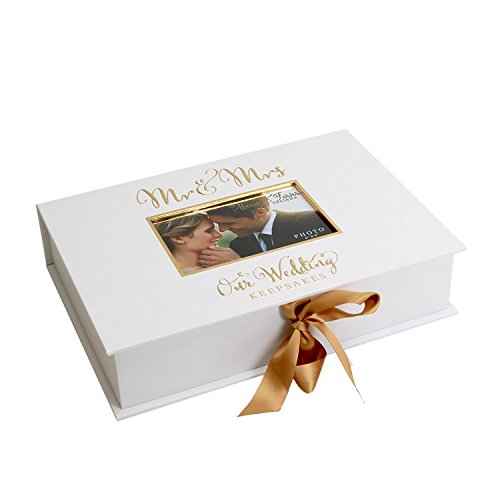 Golden Foil Wedding A4 Keepsake Box