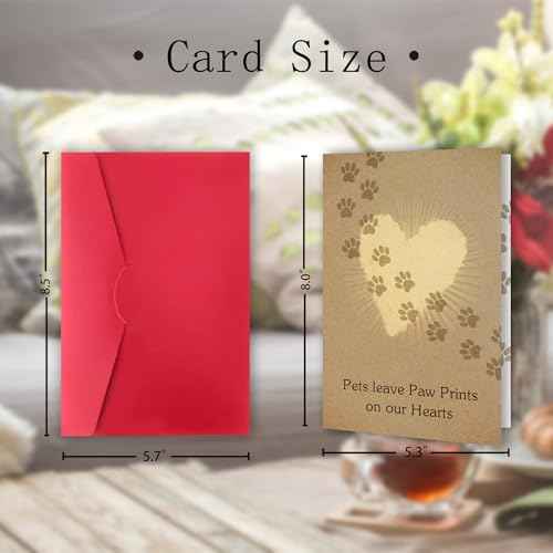 Pet Loss Sympathy Card for Dog Cat, Pet Memorial Gifts, Sympathy Gifts Loss of Dog Cat, Condolence Card for Dog Lover