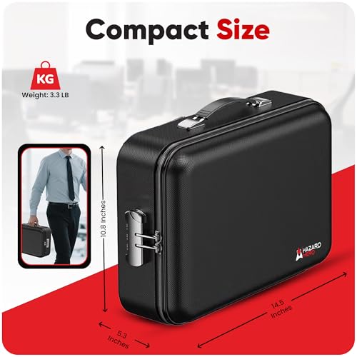 Fireproof Document Bag, 12 Multi Layer Important Document Organizer, Fireproof Bag Safe Storage Portable File Organizer with Lock, Waterproof Safe Organizer for Legal Files, Laptop, and More