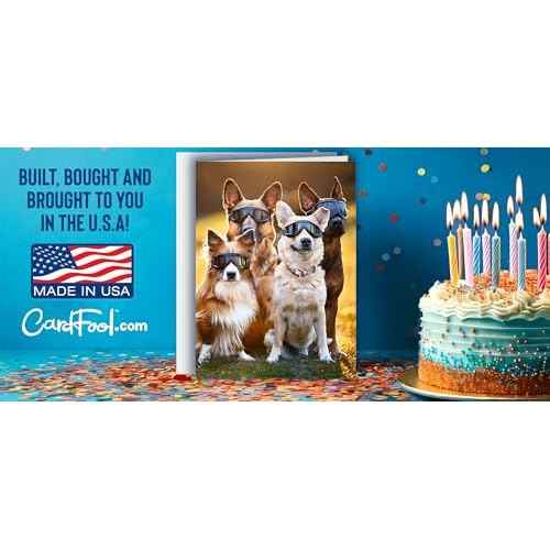Funny Dog Birthday Card for Women, Men, Family, Friends - Hilarious card for a bright candle birthday celebration!