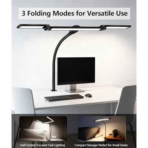Architect Clamp Lamp - Adjustable LED Desk Light with 3 Color Temperatures, 10 Brightness Levels, Eye-Caring Task Lighting for Office, Studio, Drawing Table