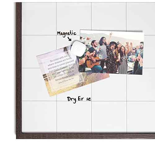 U Brands Dry Erase Calendar White Board with Wooden Style Frame, Office Supplies, 20¡± x 30¡±