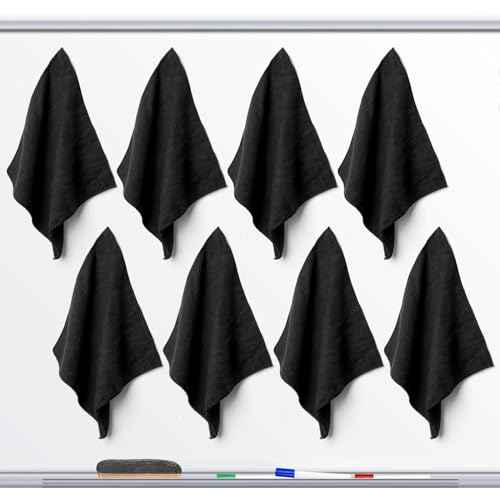 Ira Pollitt 8 Pieces Magnetic Cleaning Cloth Dry Erasers Microfiber Dry Erase Erasers Reusable Microfiber Cloth Eraser for White Boards, Multipurpose Cleaning Cloths for Office,School 12 x 12 inch