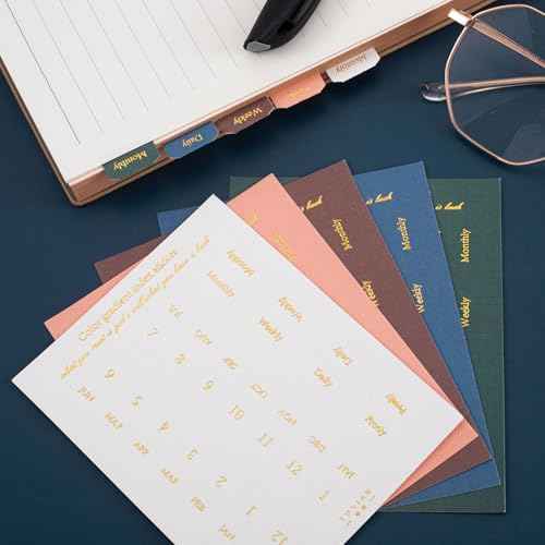 Joez Wonderful 10 Sheets Planner Monthly Tabs, Self Adhesive Tabs Stickers, Planners Index Tabs Calendar Tabs for Planners, Office, Study, Notebook (180 Pcs)