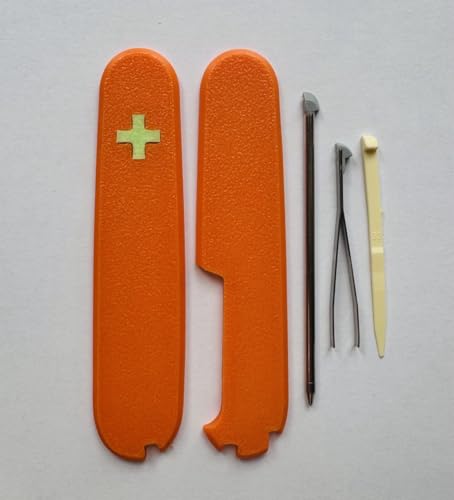 Orange Victorinox 91mm Replacement Handle with Cross & Tools - Scales Plus