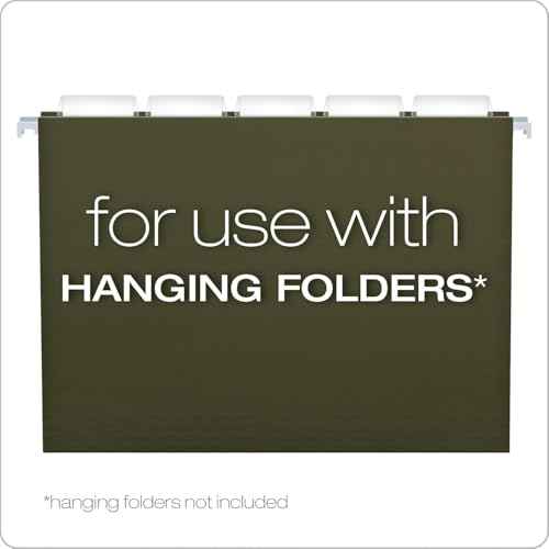 Pendaflex Hanging File Folder Tabs - 100 Sets of File Folder Labels - 2" File Tabs for Hanging Folders with 100 Inserts