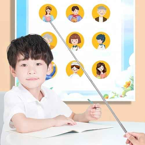 Retractable Teachers Classroom Hand Pointer, Extendable Pointer Finger Stick,Mini Children Finger Reading Pointer Stick,Kindergarten Student Teacher Teaching Reading Finger Shape