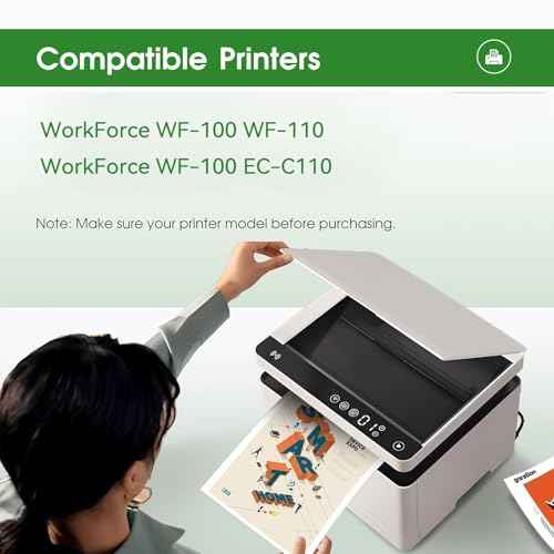 5-Pack T215 215 Ink Cartridges Remanufactured for Epson 215 Ink for WF-100 WF-110 EC-C110 Mobile Printer(3 Black x T215120-S, 2 Tri-Color x T215530-S Pigment C/M/Y/K BCS)