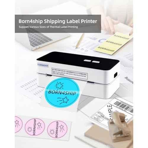 Shipping Label Printer, USB Label Printer for Small Business & Package, Support Windows&Mac, Compatible with USPS Shopify Ebay Etsy (USB Only)