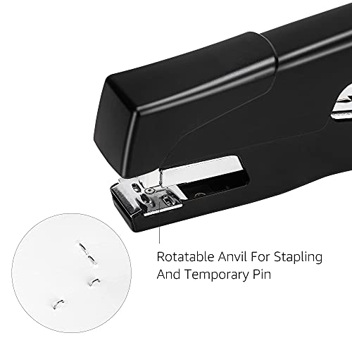 Heavy Duty Handheld Stapler for 25 Sheets - Effortless Plier Stapler, Black