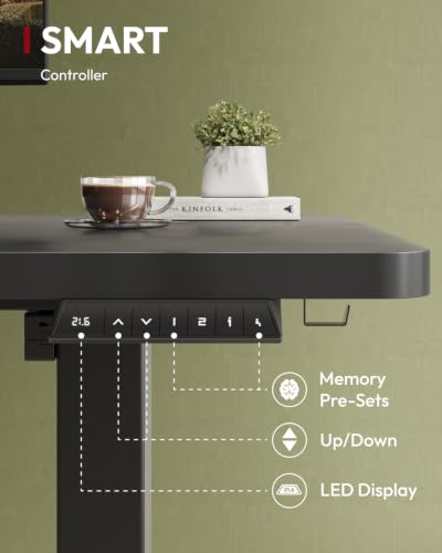 SANODESK 40x24 Inch Electric Height Adjustable Standing Desk - Sit Stand Workspace