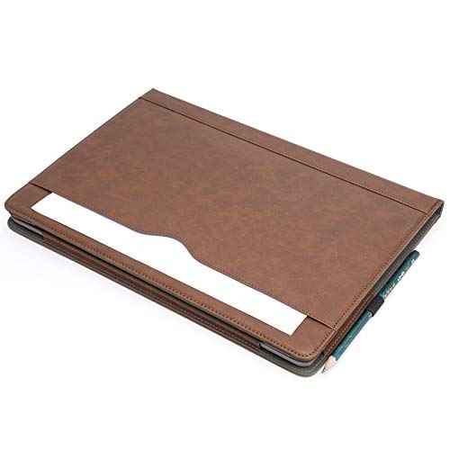 TYTX Laptop Case for MacBook Pro 16 Inch Leather Case 2024 2023 2022 2021 M4 A3403 A3186 M3 A2991 M2 A2780 M1 A2485 Protective Folio Book Cover with Vents and Stand Function, Dark Brown