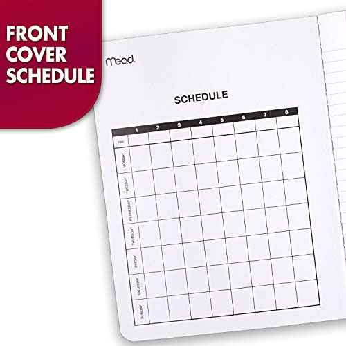Mead Composition Notebook, 3 Pack, Wide Ruled Paper, 7-1/2" x 9-3/4", 100 Sheets per Comp Book, Black Marble (38301)
