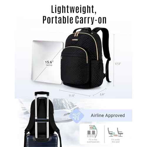 LIGHT FLIGHT Women Backpack for Work Laptop Backpack Women Travel Backpack Laptop Bag 15.6'' Laptop backpack