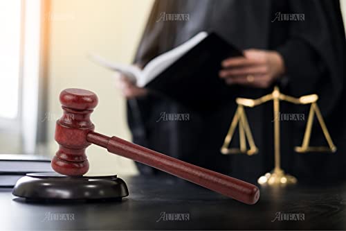 AUEAR 4 Pack Wooden Judge Gavel Mini Gavels Light Brown for Auction & Cosplay