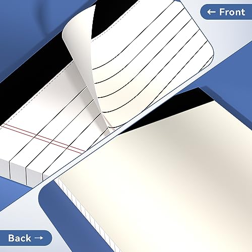 5" x 8" Note Pads 48 Pack of Legal Pads 30 Sheets Notepad College Ruled Small Writing Pads Perforated Pages Paper Pads 80GSM Heavyweight Paper Note Pads for Home, Office, or School