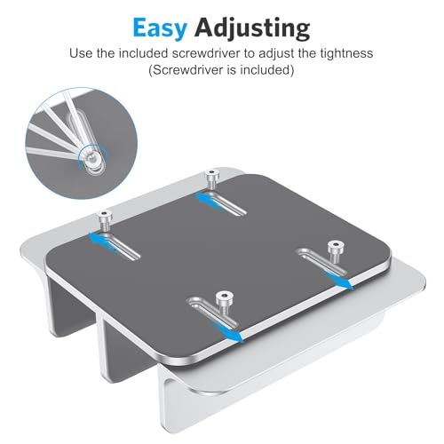 OMOTON Dual Vertical Laptop Stand Holder Silver for MacBook & More