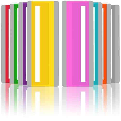 16 Pieces Guided Reading Strips Colored Highlight Strips Overlays Reading Bookmark Reading Line Trackers for Kids Dyslexia Reading Strips Student Reading Tools (Mixed Colors)