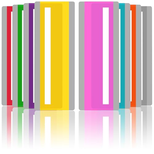 Heetobcos Guided Reading Strips 7.5 x 2.8 Inches, 16 Pack, Colored Overlays for Kids