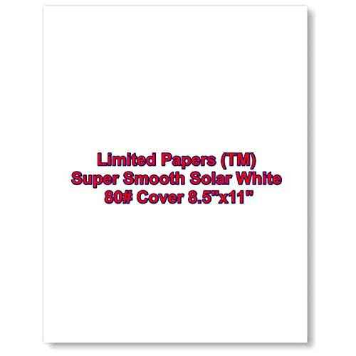 Limited Papers Super Smooth Solar White 80# Cover 8.5"x11" 250/pack