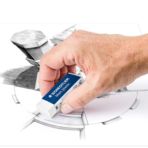 STAEDTLER Mars Plastic Vinyl Erasers 4-Pack - White, Latex-Free, Precise & Minimal Crumbling