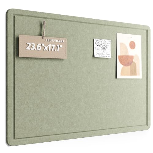 Fluxynara Sage Felt Bulletin Board 23.6x17.1 Inches | Modern, Foldable Organizer
